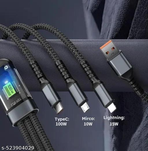 3 in 1 Charging Cable With LED Display