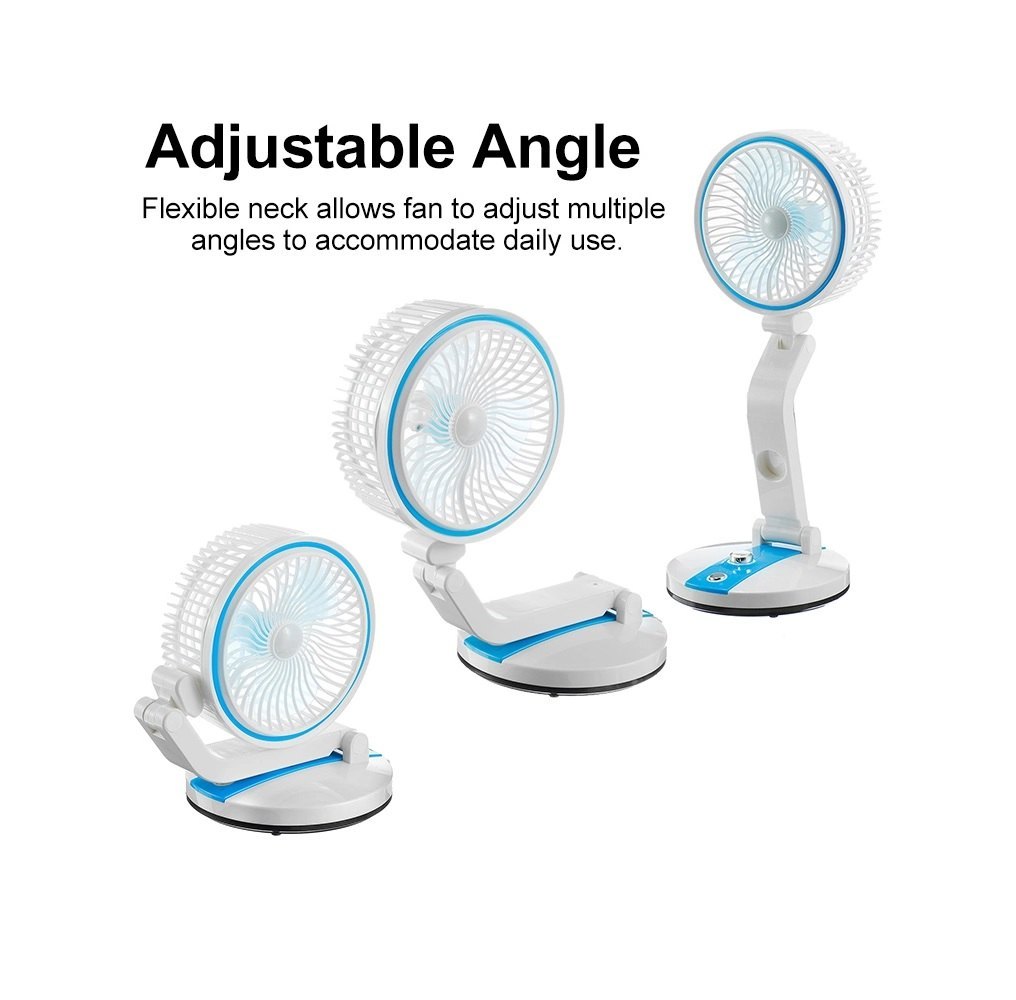 Rechargeable Multifunction Folding Fan With LED Light - LR Fan
